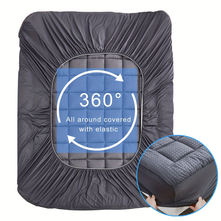 Ultimate Cooling Mattress Pad – Premium Quilted Pillow Top, Luxuriously Fluffy and Ultra-Breathable with Secure 14-18 Deep Pocket Cover – Enhanced Sleep Comfort, 1pc |