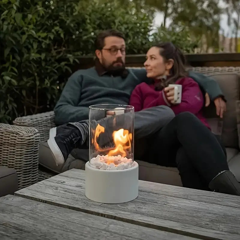 Stylish &amp; modern table fire lantern