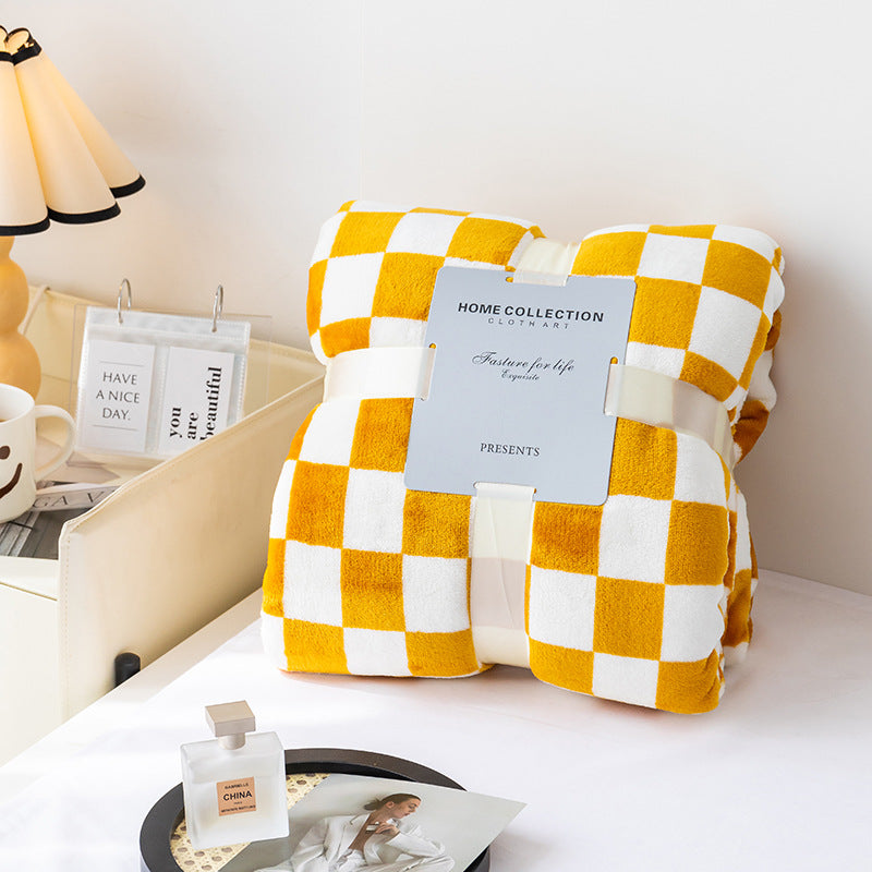 Stylish blanket in checkered pattern for your home