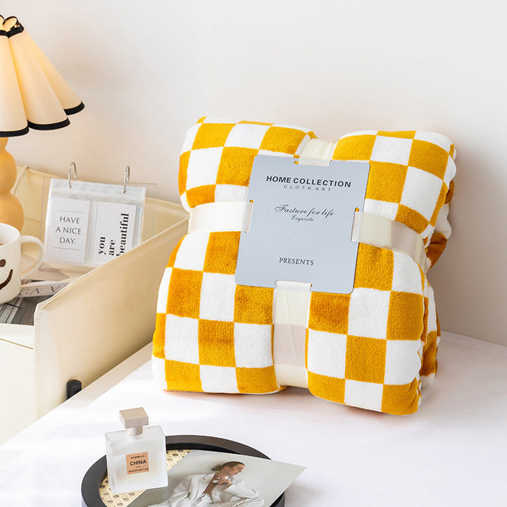 Stylish blanket in checkered pattern for your home