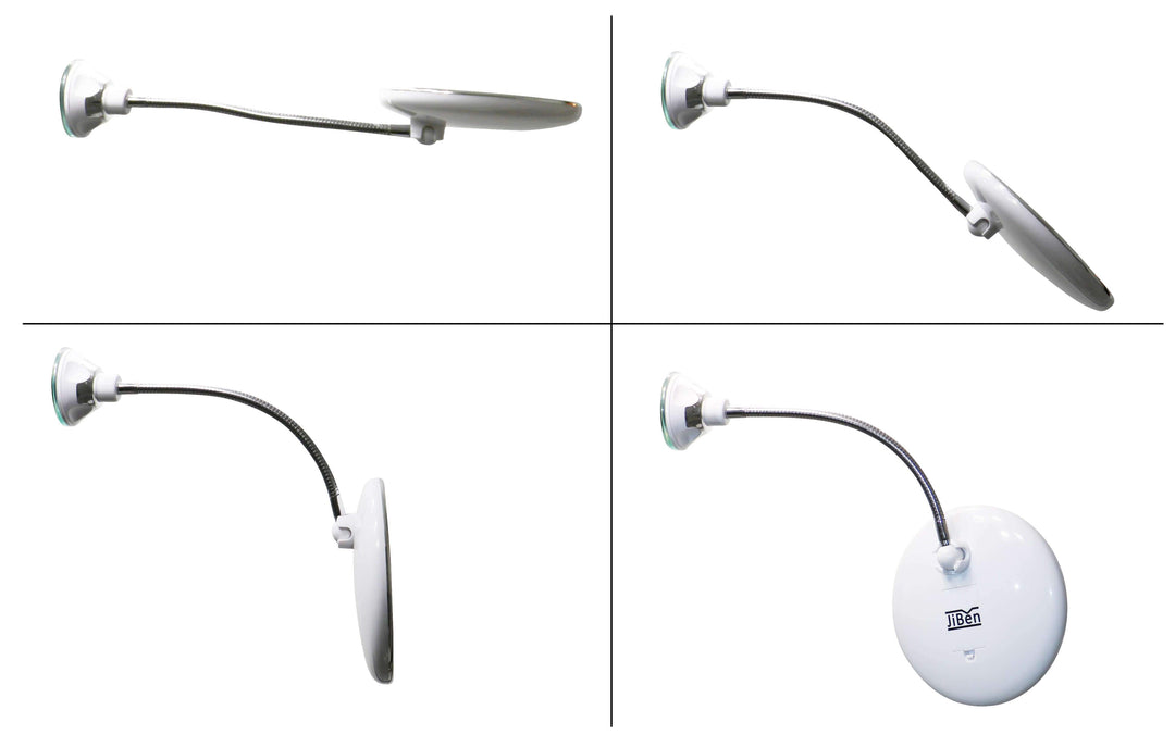 Luminessa LED Magnifying Mirror with Swan Neck | 10x Zoom &amp; Daylight LED | Flexible &amp; Cordless