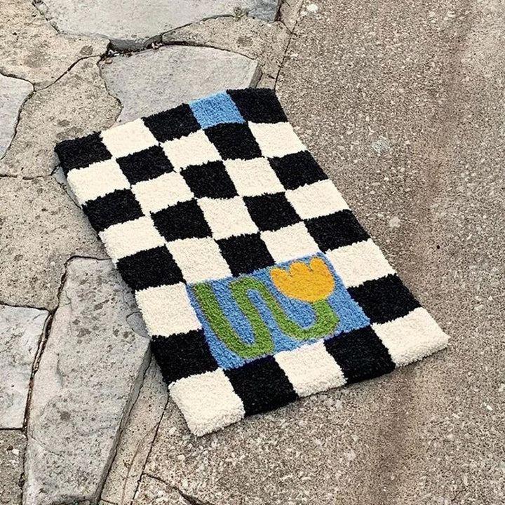 Fluffy Chessboard Carpet