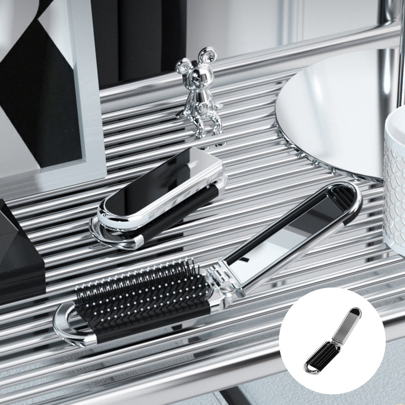 MirrorFlex Travel Mirror Hair Brush | Foldable &amp; Compact | Practical Styling on the Go