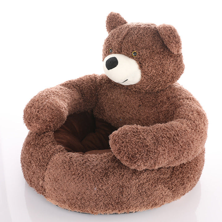 Cute detachable cuddly bear cat bed
