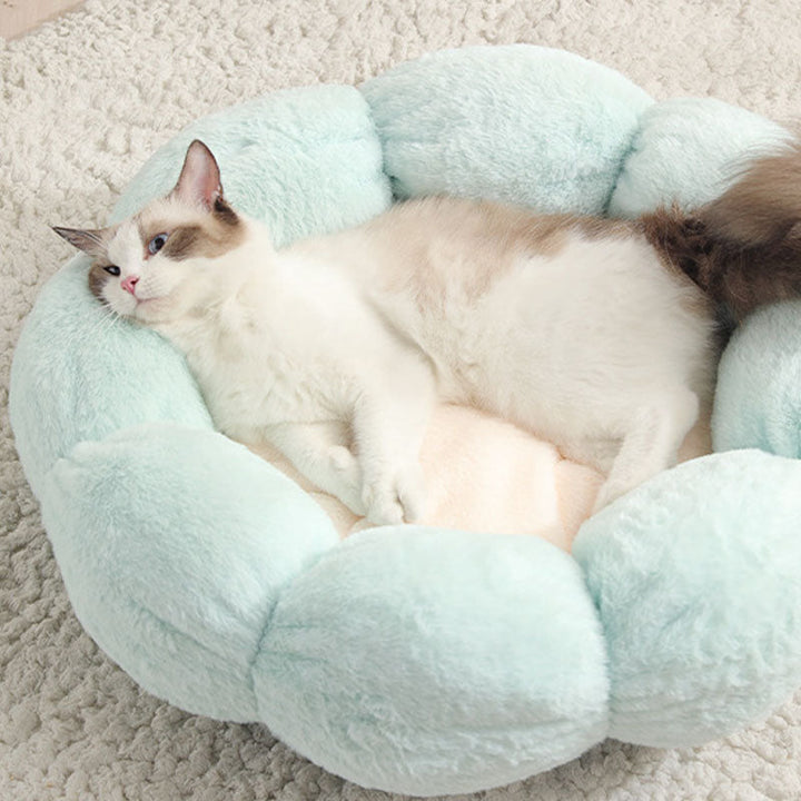 Deep Sleep Flower Shape Cat Bed