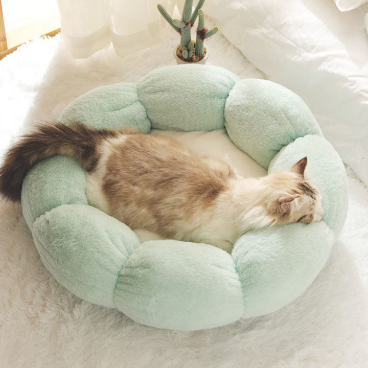 Deep Sleep Flower Shape Cat Bed