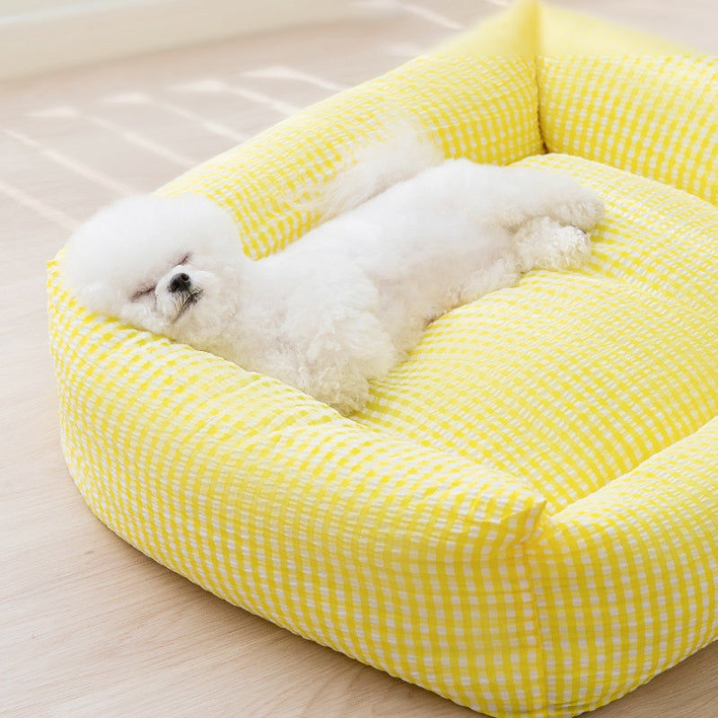 Rectangular washable dog bed breathable pet bed