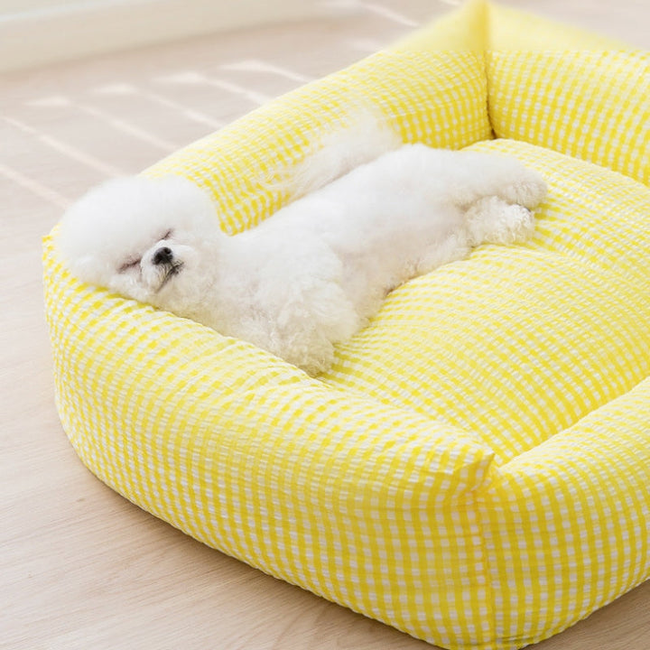 Rectangular washable dog bed breathable pet bed