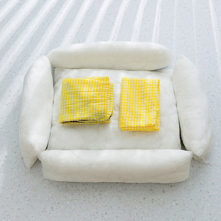 Rectangular washable dog bed breathable pet bed