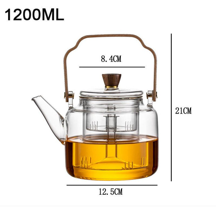 Grijzen Teekanne | Wood &amp; Glass, Tea Maker