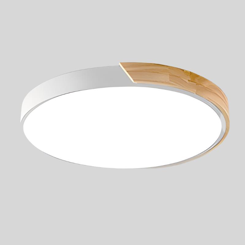 Wood Macaroon Circular Ceiling Light