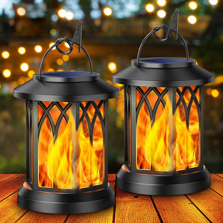 FlameGlow™ - Hanging Solar Flame Lantern (2-Pack)