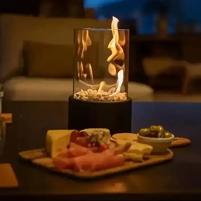 Trendy &amp; Portable Table Fire Lantern - GlowLuxe