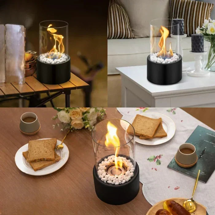 Trendy &amp; Portable Table Fire Lantern - GlowLuxe