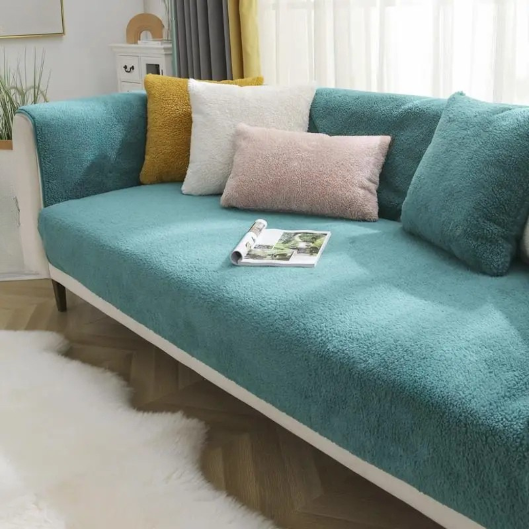 Fleece Sofa Cover Waterproof Non Slip