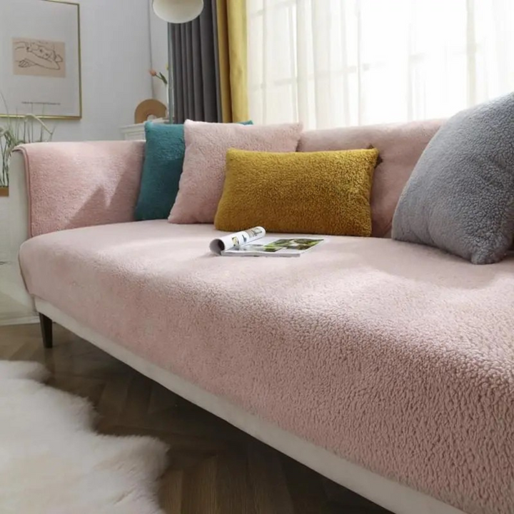 Fleece Sofa Cover Waterproof Non Slip