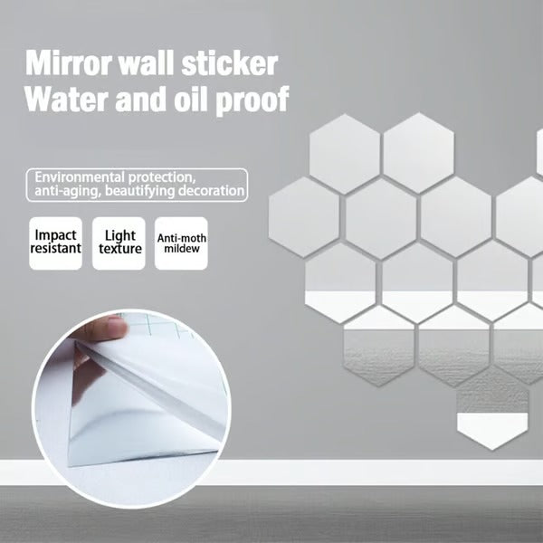 Flexible Mirror Sheets | Shatterproof PET Wall Mirror | Peel &amp; Stick Design | Lightweight &amp; Safe