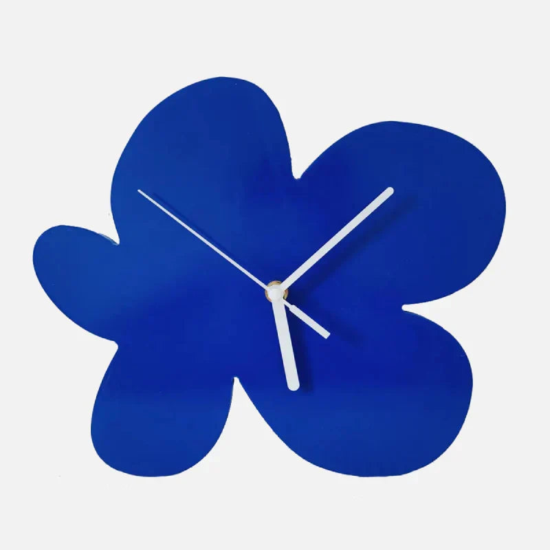 Small Blue Geometric Wall Clock