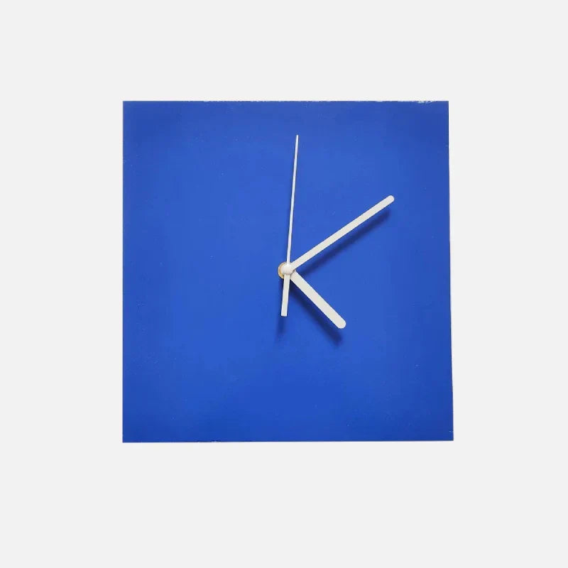 Small Blue Geometric Wall Clock