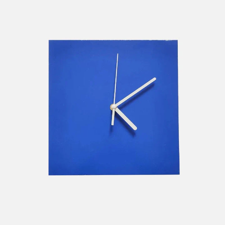 Small Blue Geometric Wall Clock