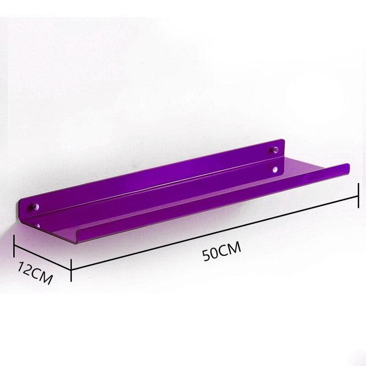 Invisible coloured wall-mounted floating shelves