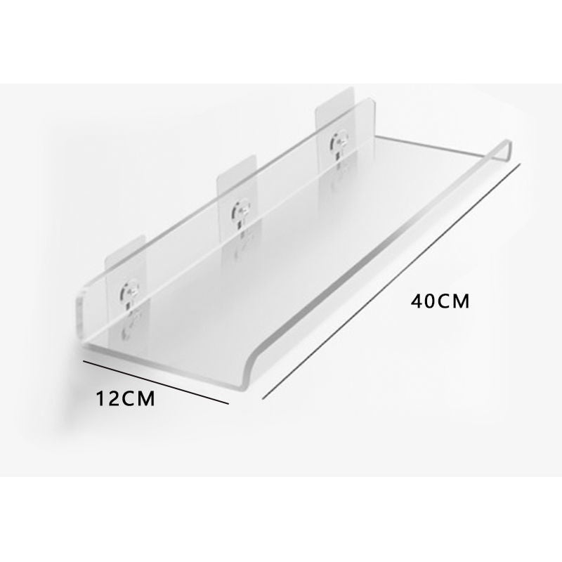 Invisible coloured wall-mounted floating shelves