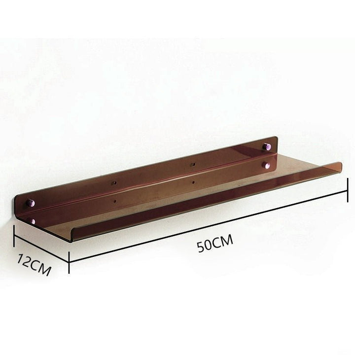 Invisible coloured wall-mounted floating shelves