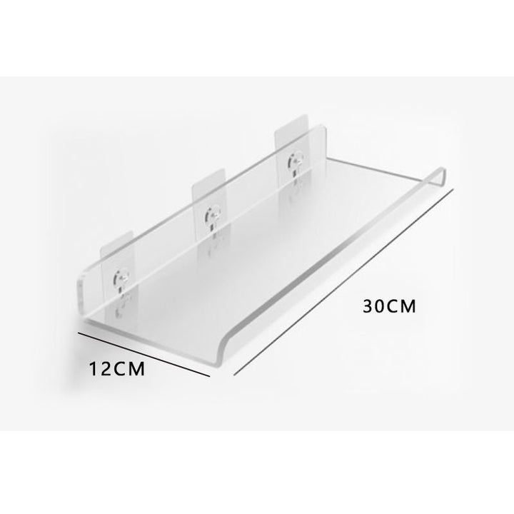 Invisible coloured wall-mounted floating shelves