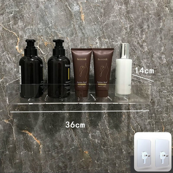 Invisible coloured wall-mounted floating shelves
