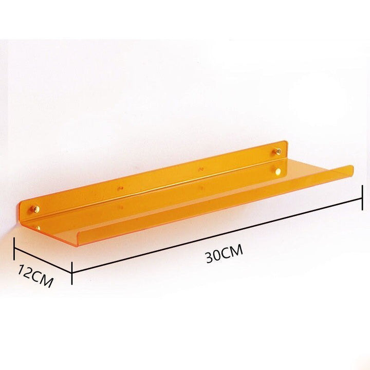 Invisible coloured wall-mounted floating shelves