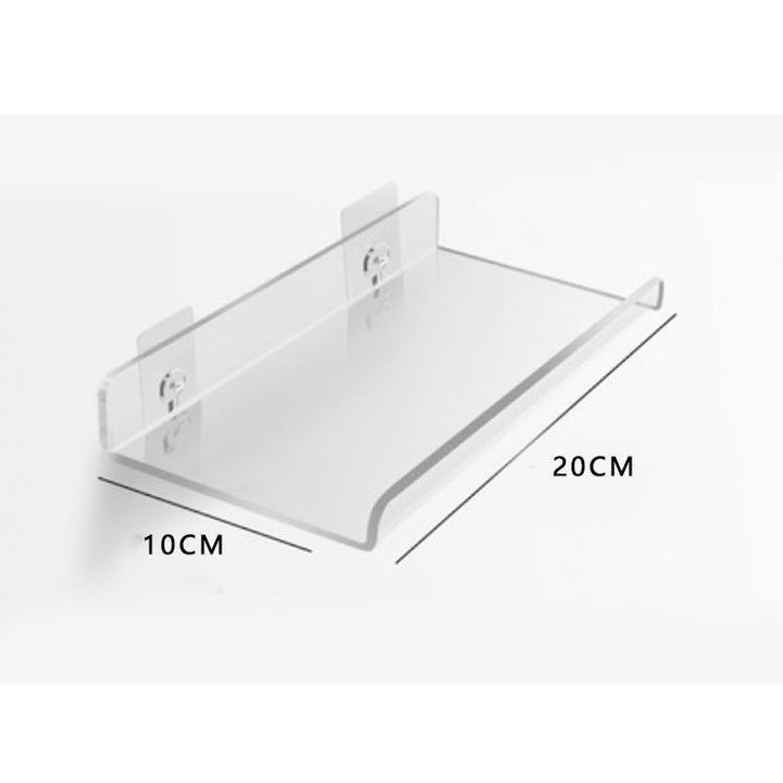 Invisible coloured wall-mounted floating shelves