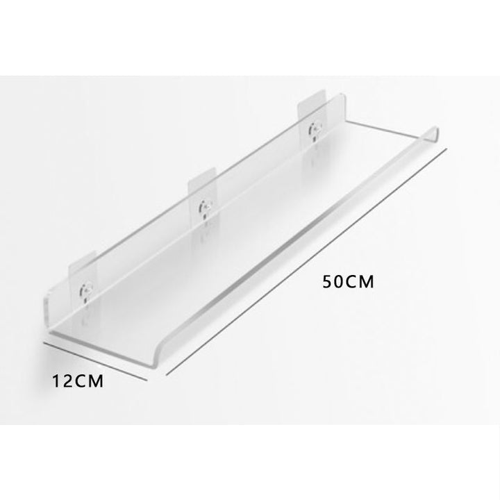 Invisible coloured wall-mounted floating shelves