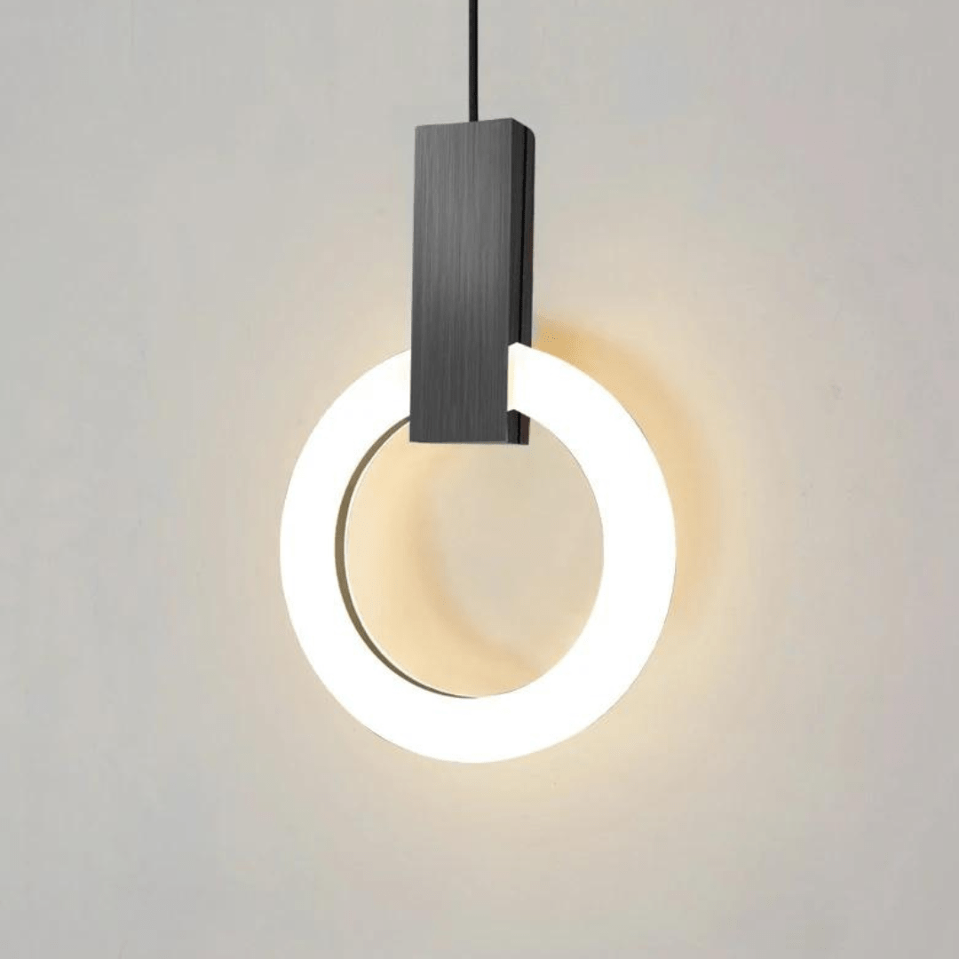 Nordic LED Pendant Lamp Made of Wood, Round
