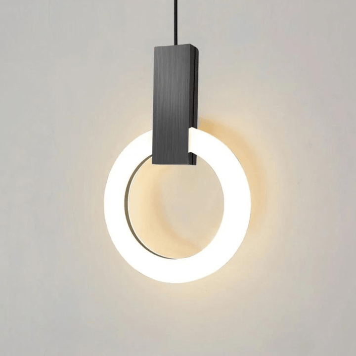 Nordic LED Pendant Lamp Made of Wood, Round