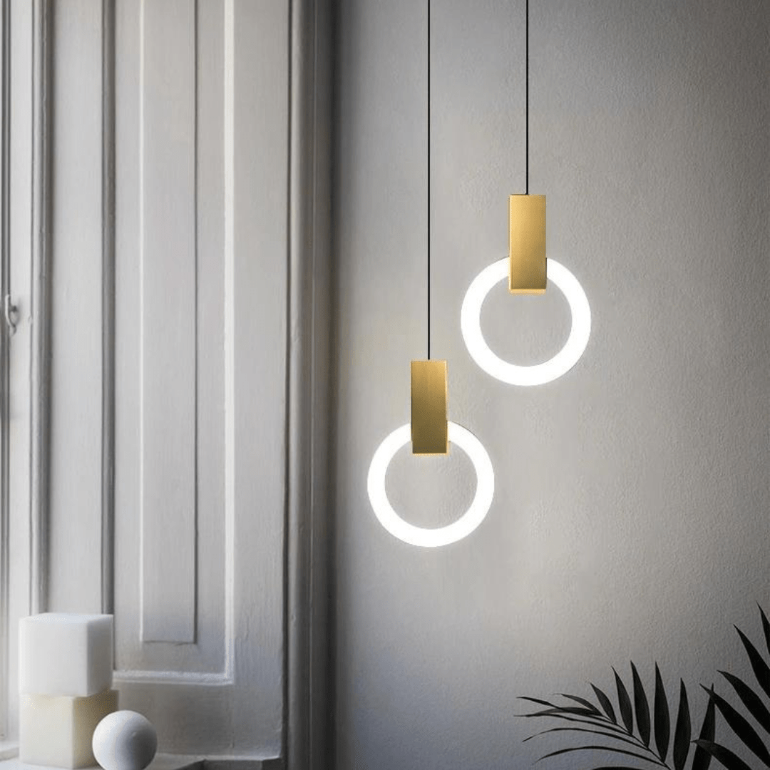 Nordic LED Pendant Lamp Made of Wood, Round