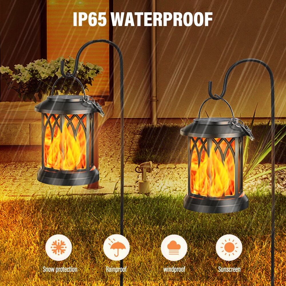 FlameGlow™ - Hanging Solar Flame Lantern (2-Pack)