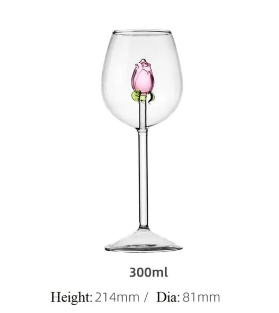 La Vie En Rose | Champagne Glass - Handmade