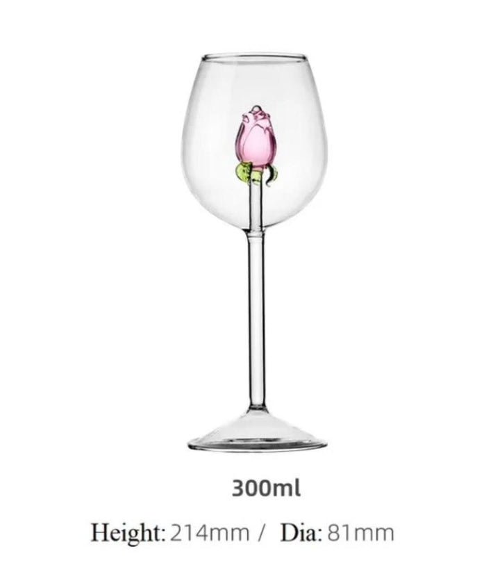 La Vie En Rose | Champagne Glass - Handmade