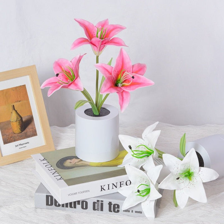 LED Flower Night Light Lily Table Flower Lamp