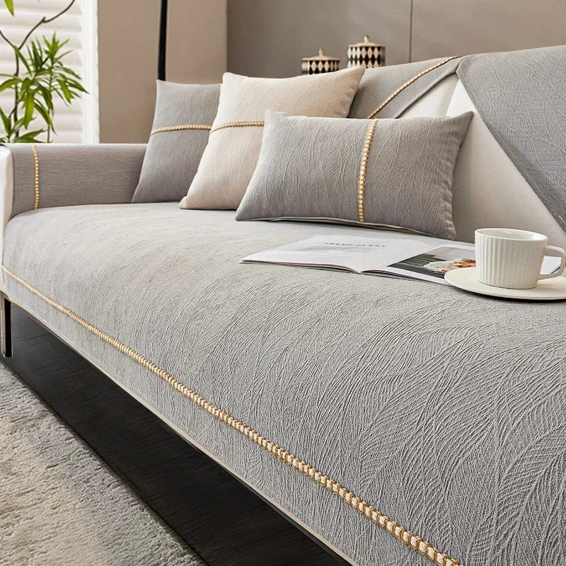 LinenLux Sofa Cover – Elegant Linen Look Protection for Clean and Stylish Living Rooms