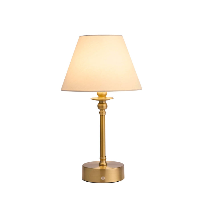 Lucille Ornate LED Rechargeable Wireless Lamp - Brass