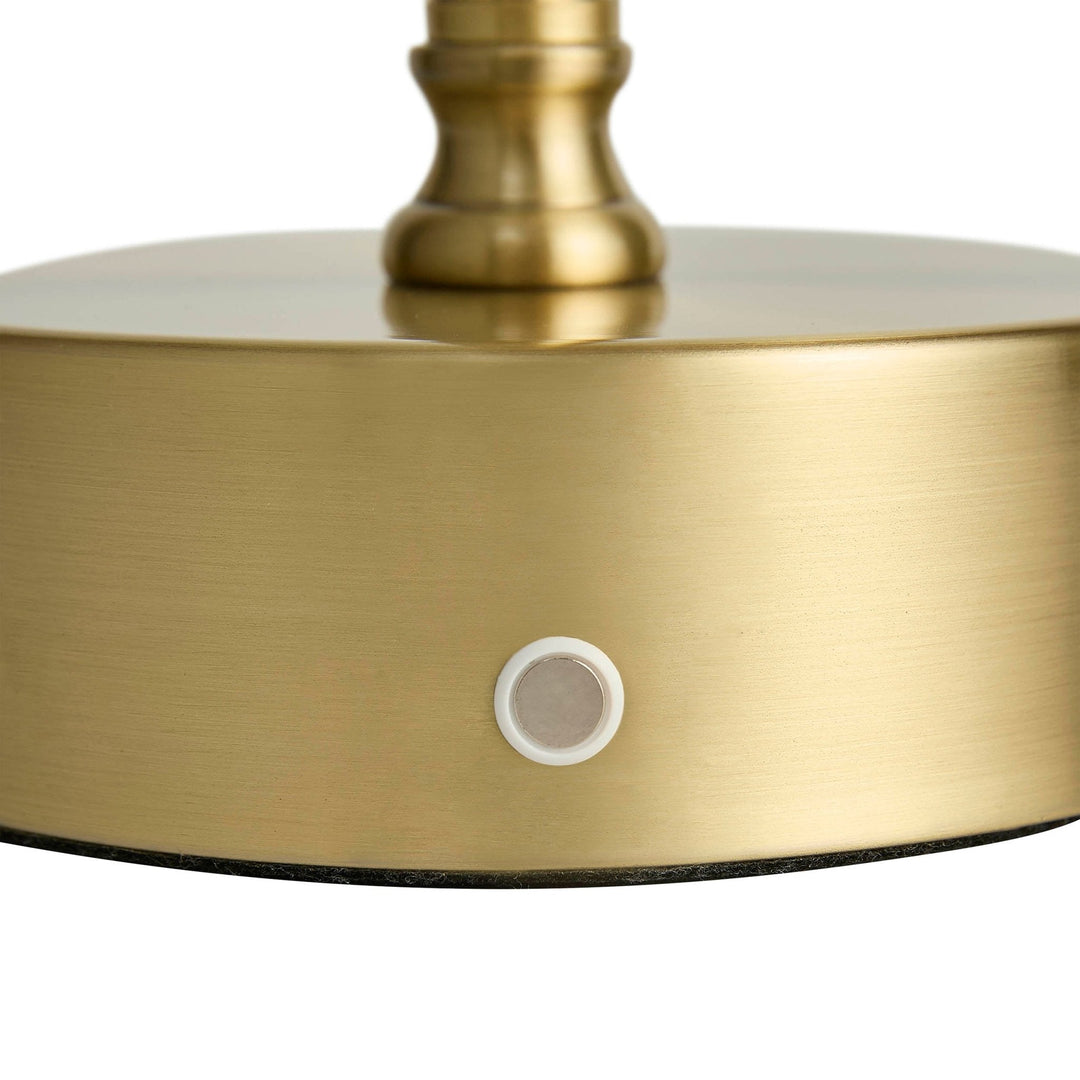 Lucille Ornate LED Rechargeable Wireless Lamp - Brass