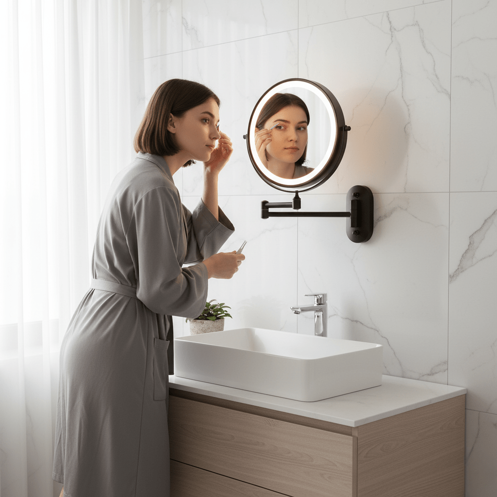 LUMIVIEW – Rechargeable LED Magnifying Mirror with Touch Control