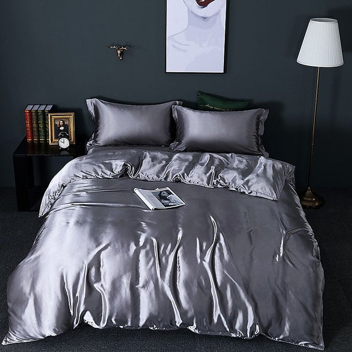 Luxury Silk/Satin Bedding Set (4-Piece) - SilkSleep