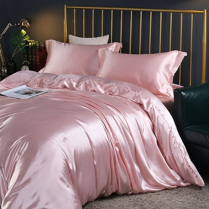 Luxury Silk/Satin Bedding Set (4-Piece) - SilkSleep