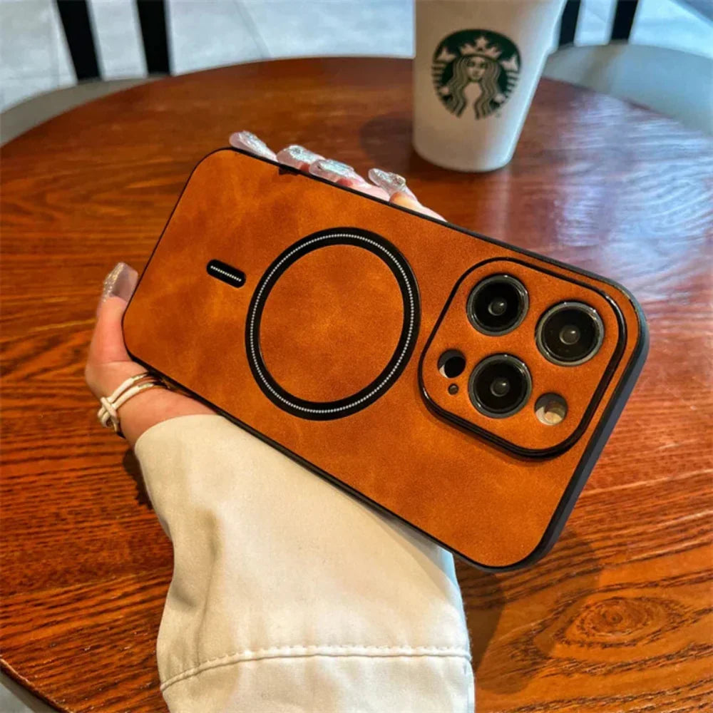Leather Magnetic Protective Phone Case