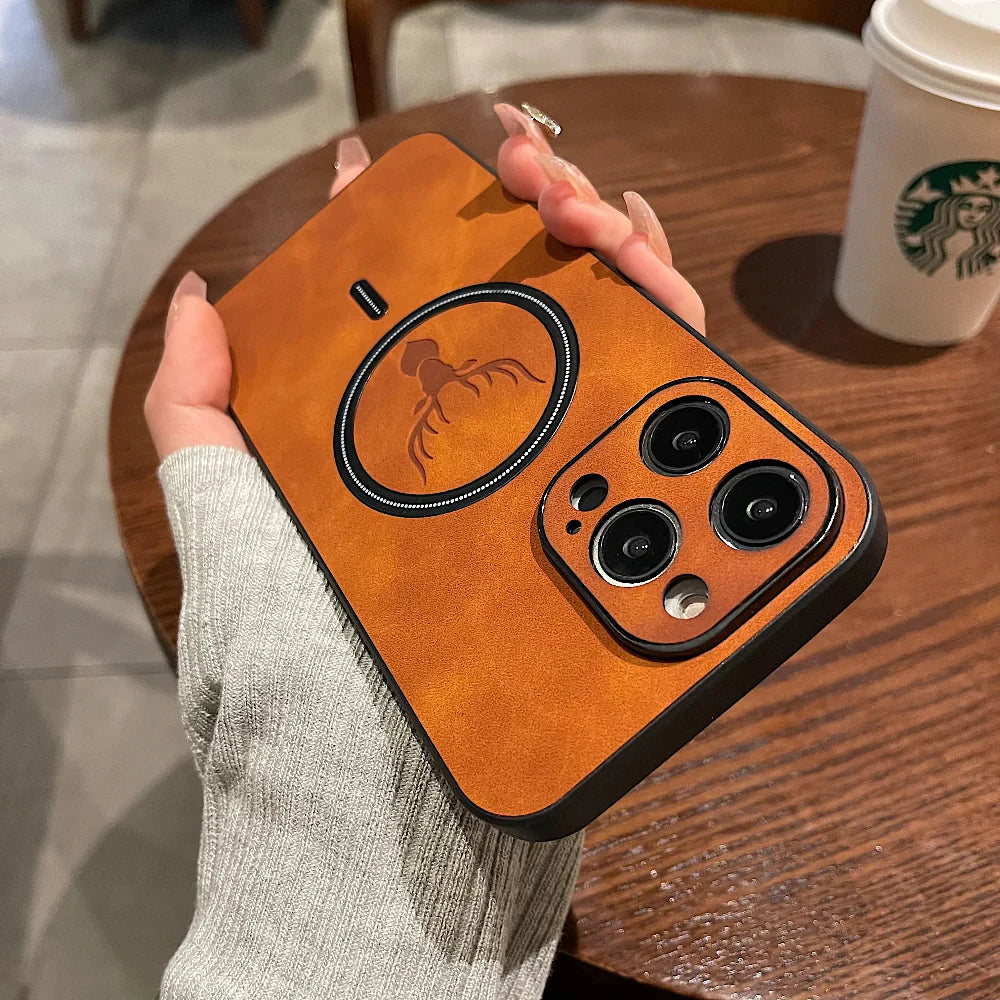 Leather Magnetic Protective Phone Case
