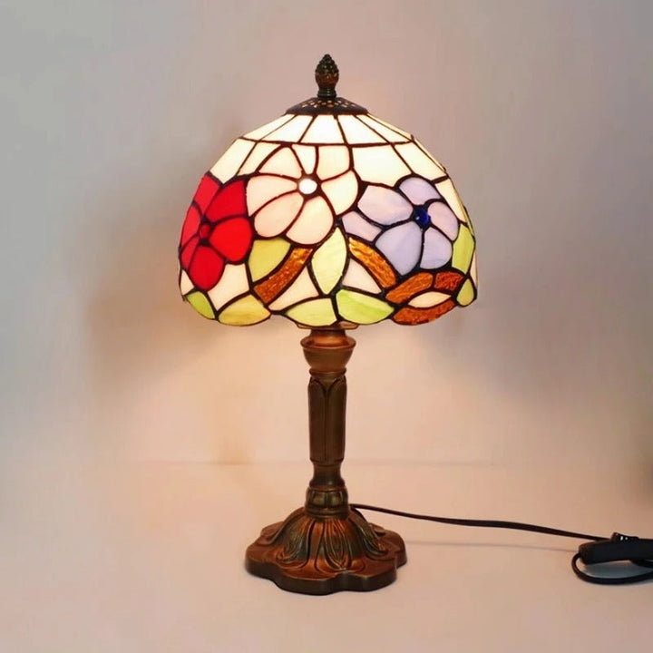 Table Lamp LED Baroque Retro E27 - Vintage Tiffany Glass