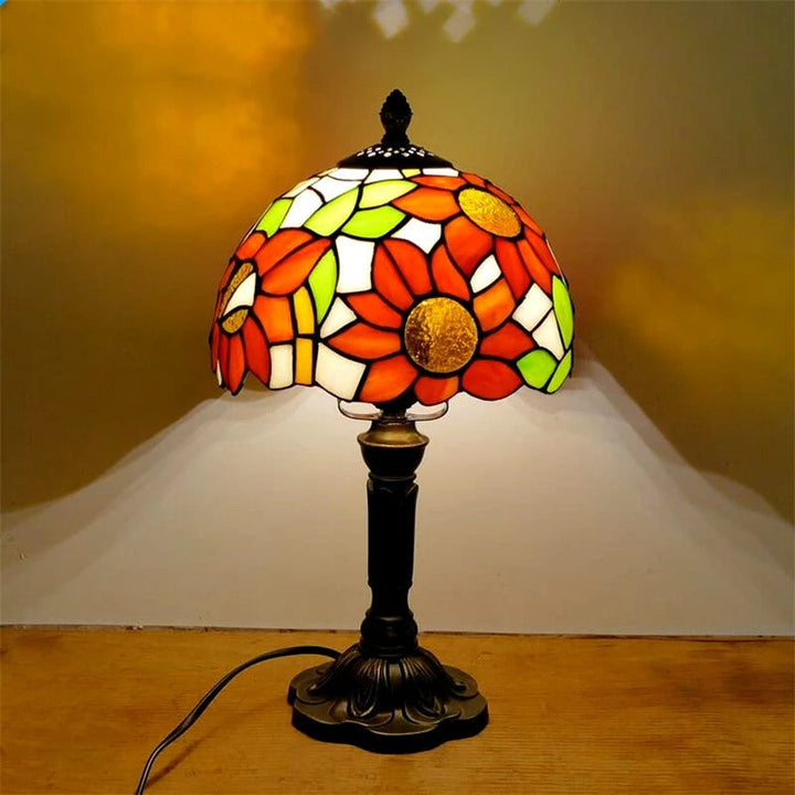 Table Lamp LED Baroque Retro E27 - Vintage Tiffany Glass