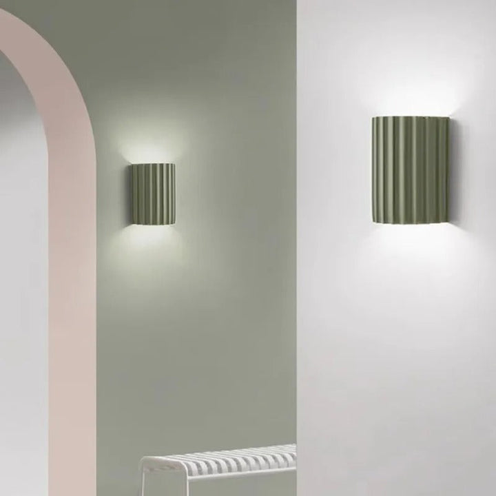 Minimalist Groove Wall Lamp | Resin, Up and Down